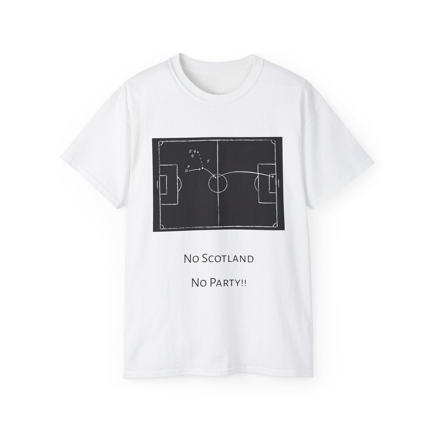 Scotland Qualifier Tactic Chalkboard Tee - no Scotland, no party