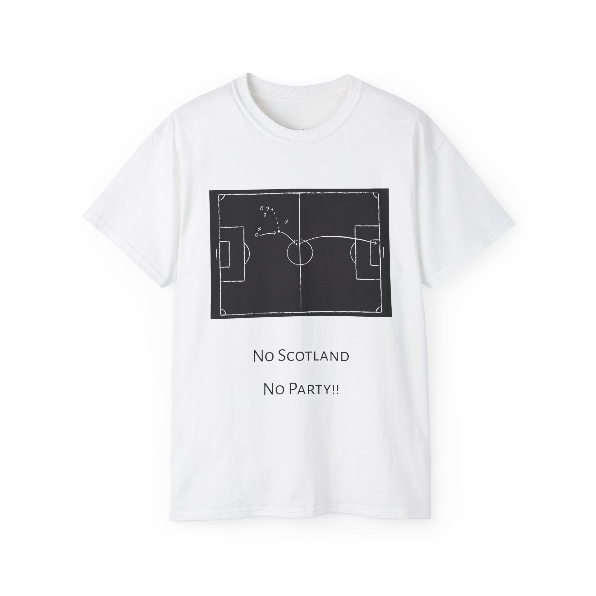 Scotland Qualifier Tactic Chalkboard Tee - no Scotland, no party
