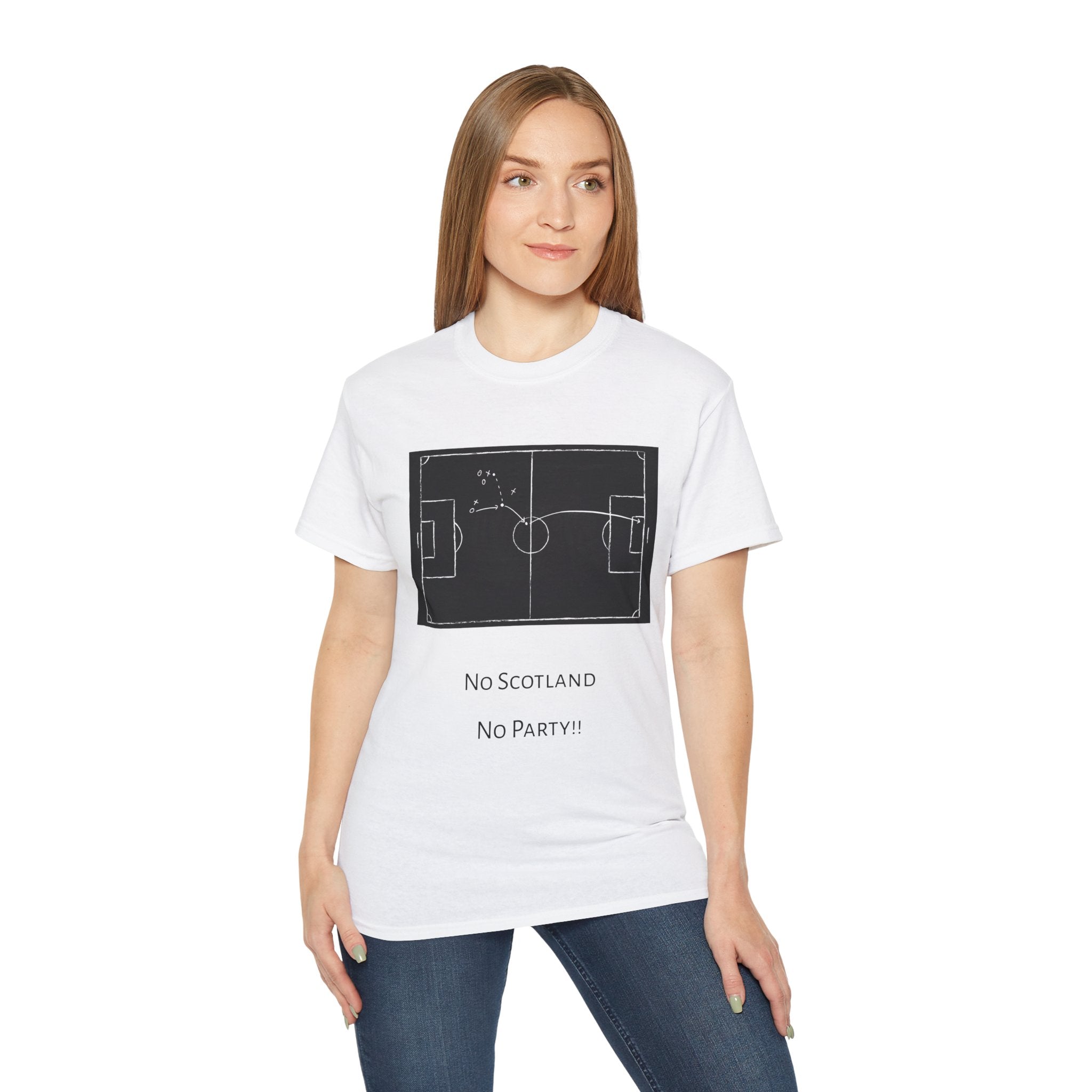 Scotland Qualifier Tactic Chalkboard Tee - no Scotland, no party