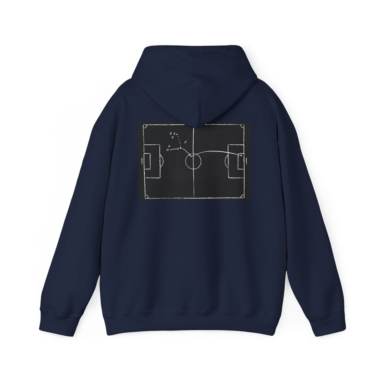Football Chalkboard Strategy Hoodie – Tactical Football Pitch Graphic