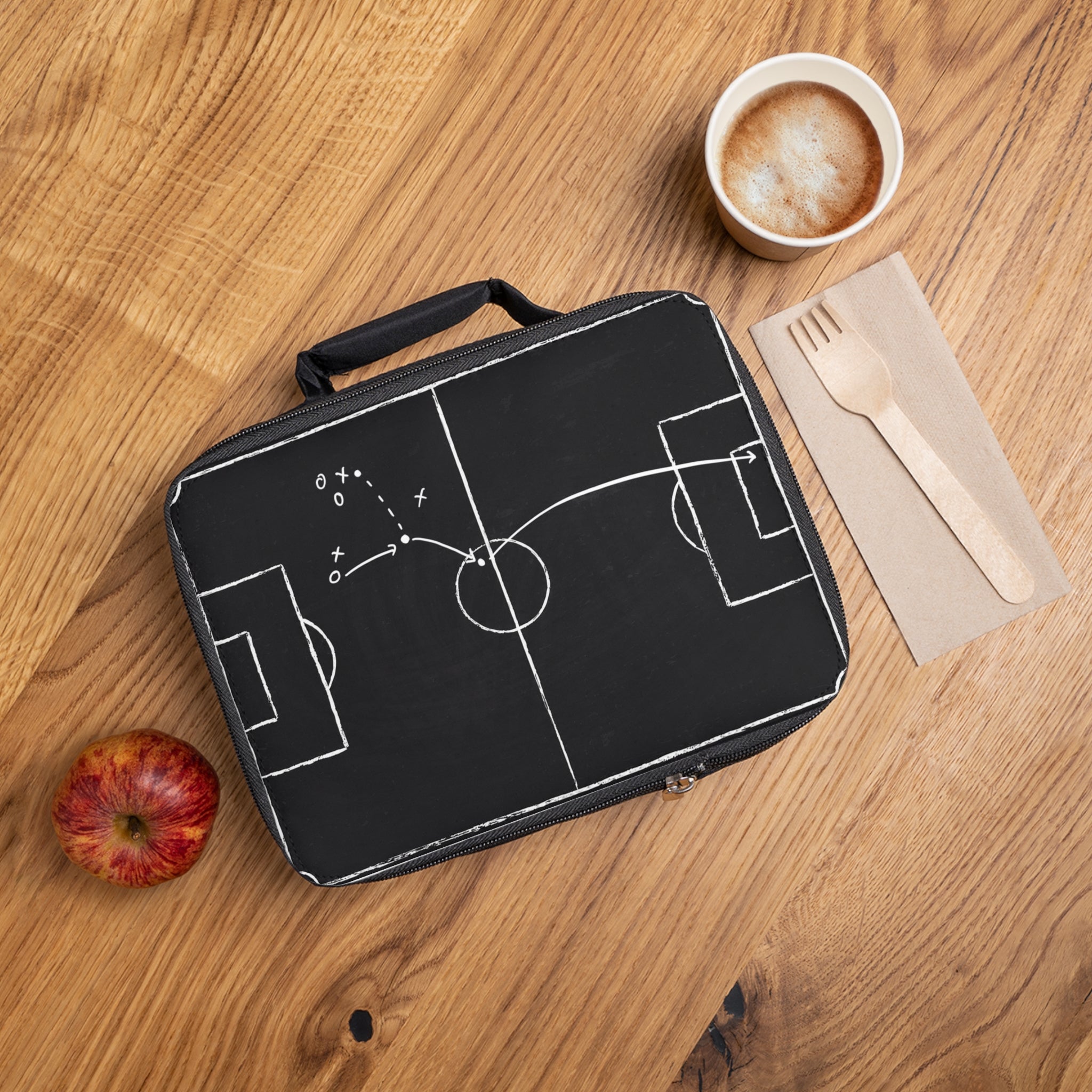 Football Chalkboard Strategy Lunch Bag – Play Diagram Sports Lunchbox