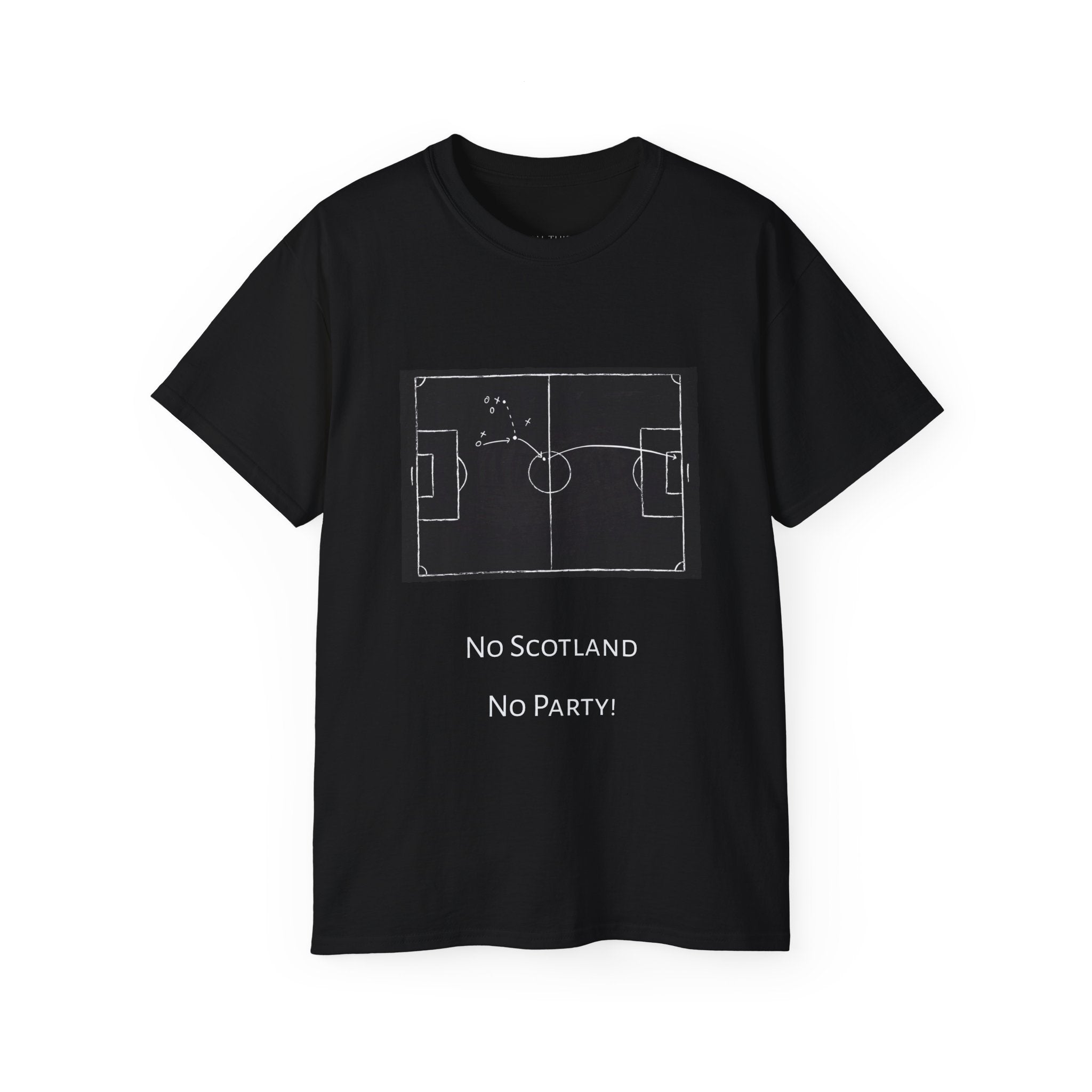 Scotland Qualifier Tactic Chalkboard Tee - no Scotland, no party