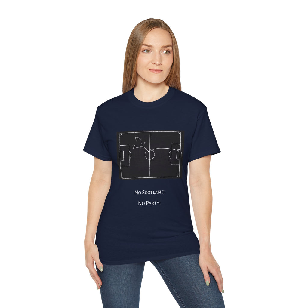 Scotland Qualifier Tactic Chalkboard Tee - no Scotland, no party