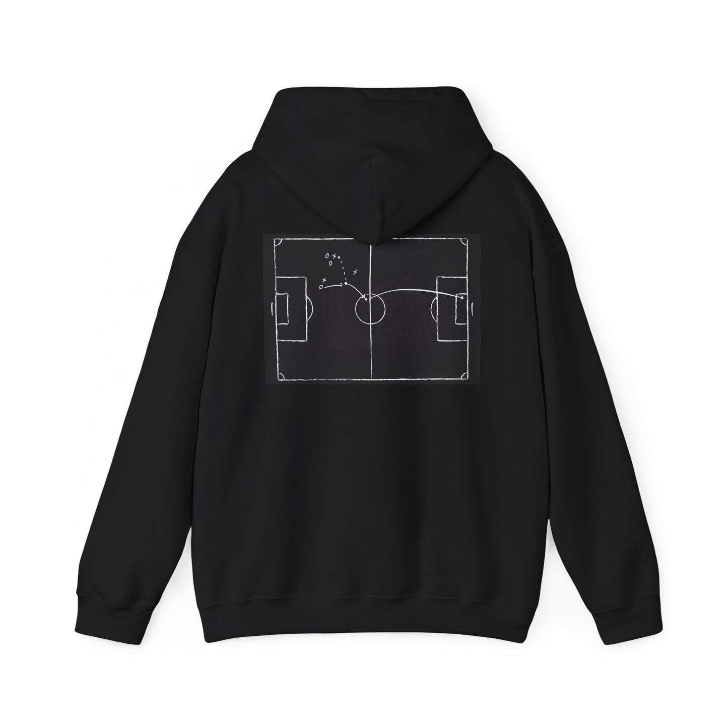 Football Chalkboard Strategy Hoodie – Tactical Football Pitch Graphic
