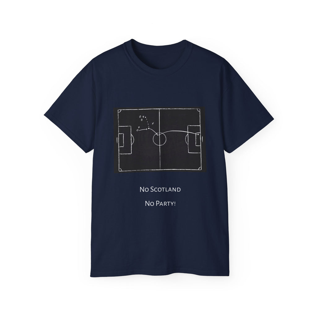 Scotland Qualifier Tactic Chalkboard Tee - no Scotland, no party