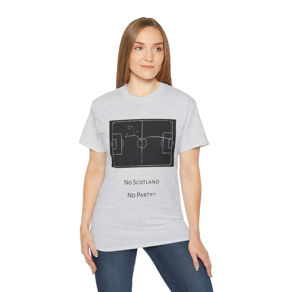 Scotland Qualifier Tactic Chalkboard Tee - no Scotland, no party