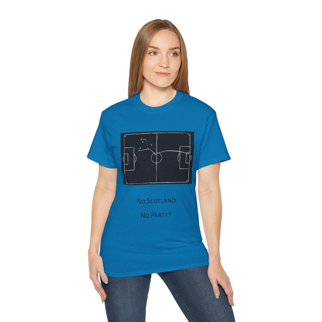 Scotland Qualifier Tactic Chalkboard Tee - no Scotland, no party
